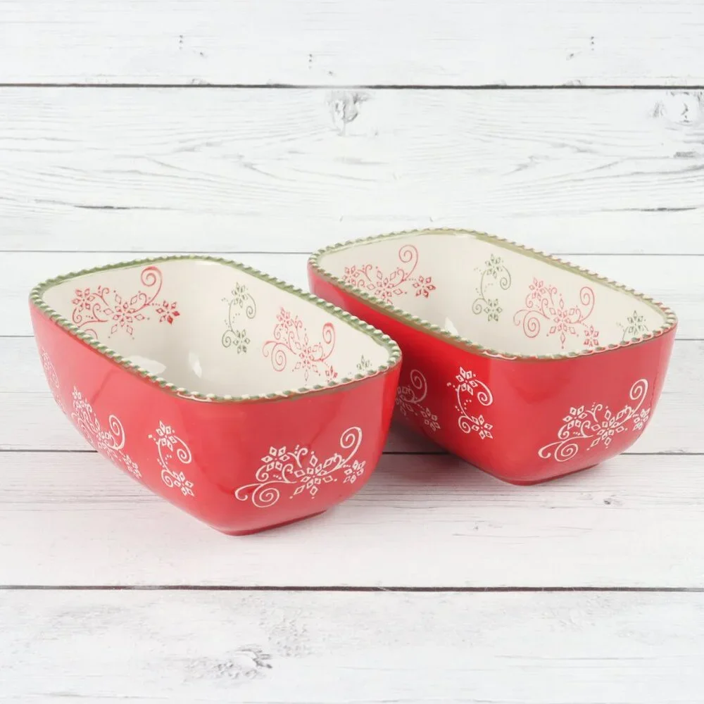 Temp-Tations Floral Lace-Festive 12oz Mini Loaf Pans - Set of Two